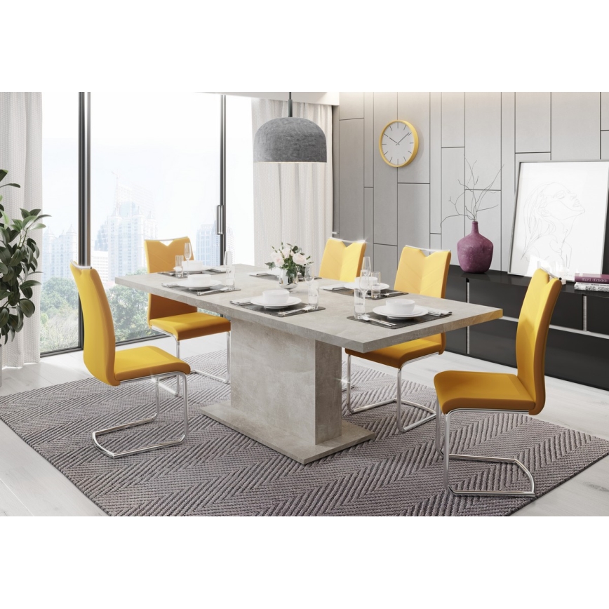 STRAP bővíthető étkezőasztal, betonszürke