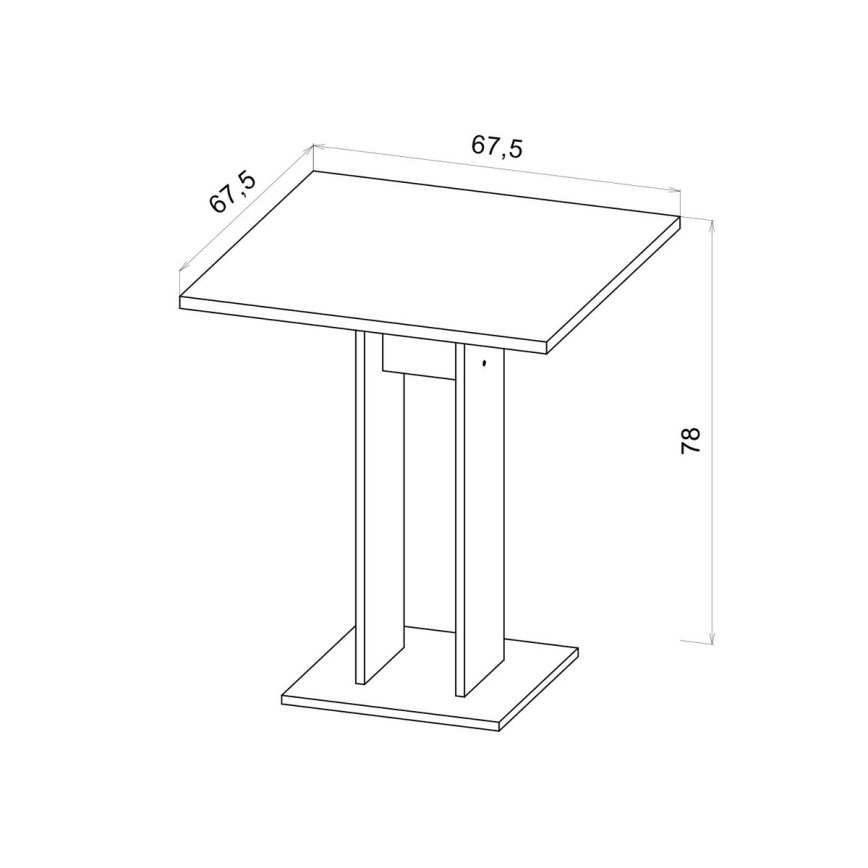 STRAPO fehér asztal