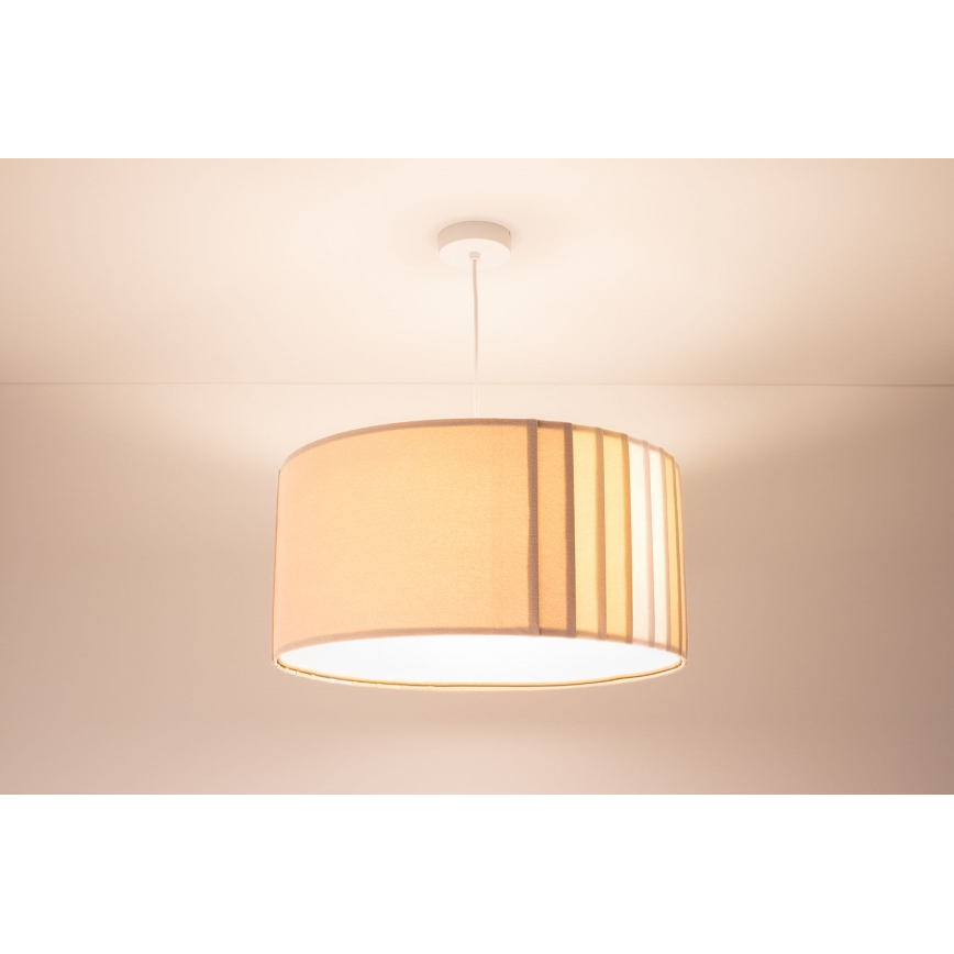 STRIPES kábeles csillár 1xE27/60W/230V Ø 40 cm bézs