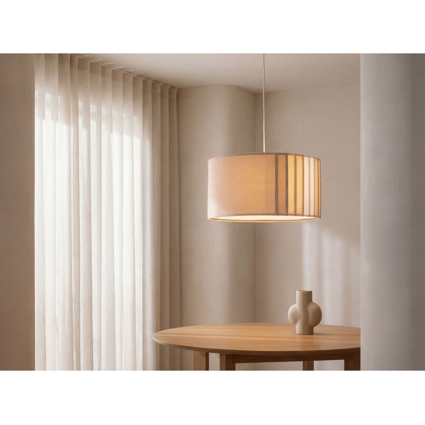 STRIPES kábeles csillár 1xE27/60W/230V Ø 40 cm bézs