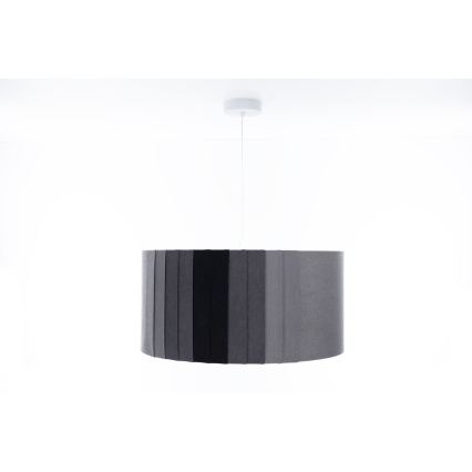 STRIPES kábellel függesztett függőlámpa, 1xE27/60W/230V, Ø 60 cm, szürke