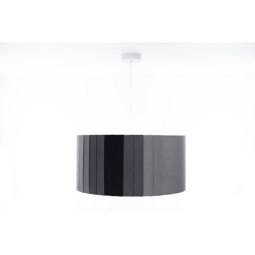 STRIPES kábellel függesztett függőlámpa, 1xE27/60W/230V, Ø 60 cm, szürke