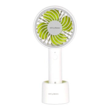 Stylies - Tölthető kézi ventilátor LACERTA 4W/5V 2500 mAh fehér