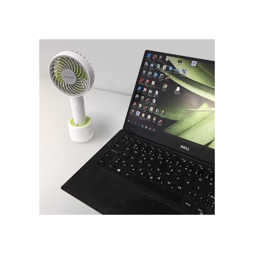 Stylies - Tölthető kézi ventilátor LACERTA 4W/5V 2500 mAh fehér