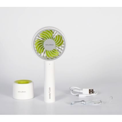 Stylies - Tölthető kézi ventilátor LACERTA 4W/5V 2500 mAh fehér