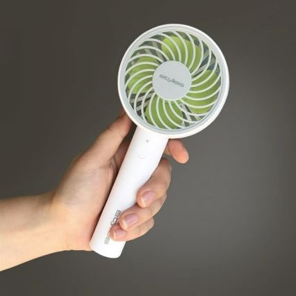 Stylies - Tölthető kézi ventilátor LACERTA 4W/5V 2500 mAh fehér
