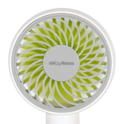 Stylies - Tölthető kézi ventilátor LACERTA 4W/5V 2500 mAh fehér