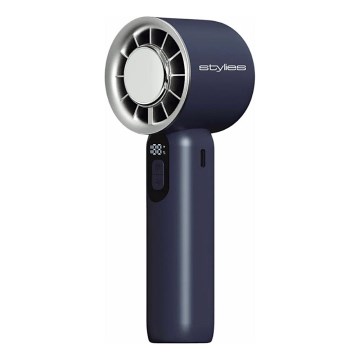 Stylies - Újratölthető kézi ventilátor LACERTI 8W/5V 3000 mAh kék