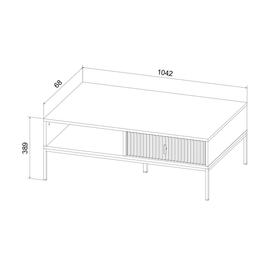 SUE dohányzóasztal bézs/kasmír
