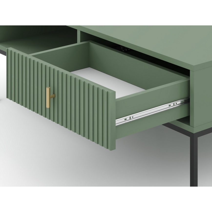 SUE dohányzóasztal, zöld/fekete