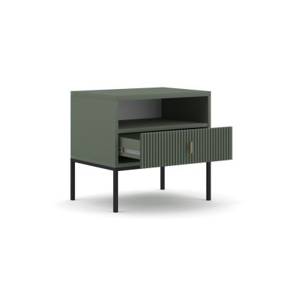 SUE éjjeliszekrény, zöld/fekete