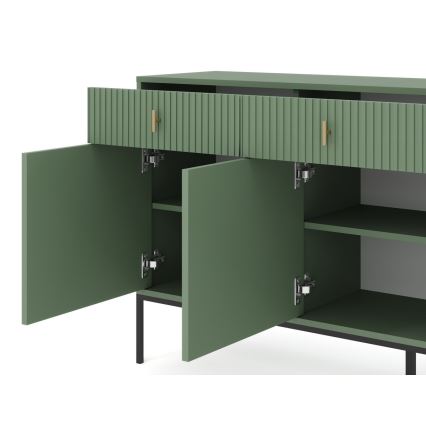 SUE komód zöld/fekete