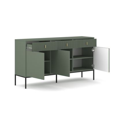 SUE komód zöld/fekete