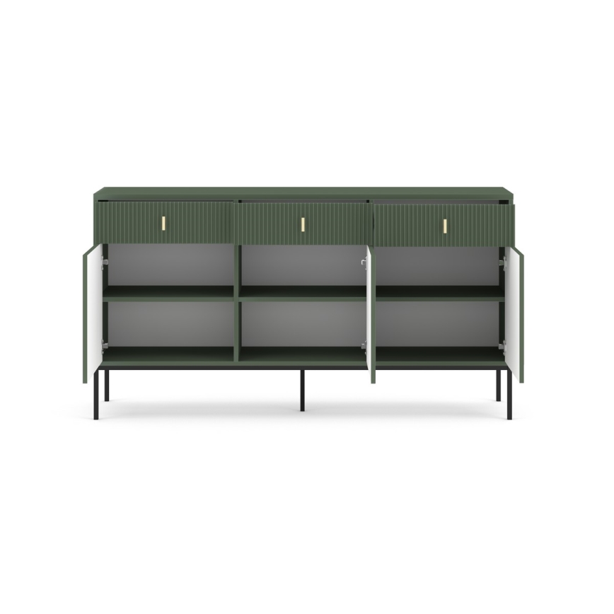 SUE komód zöld/fekete