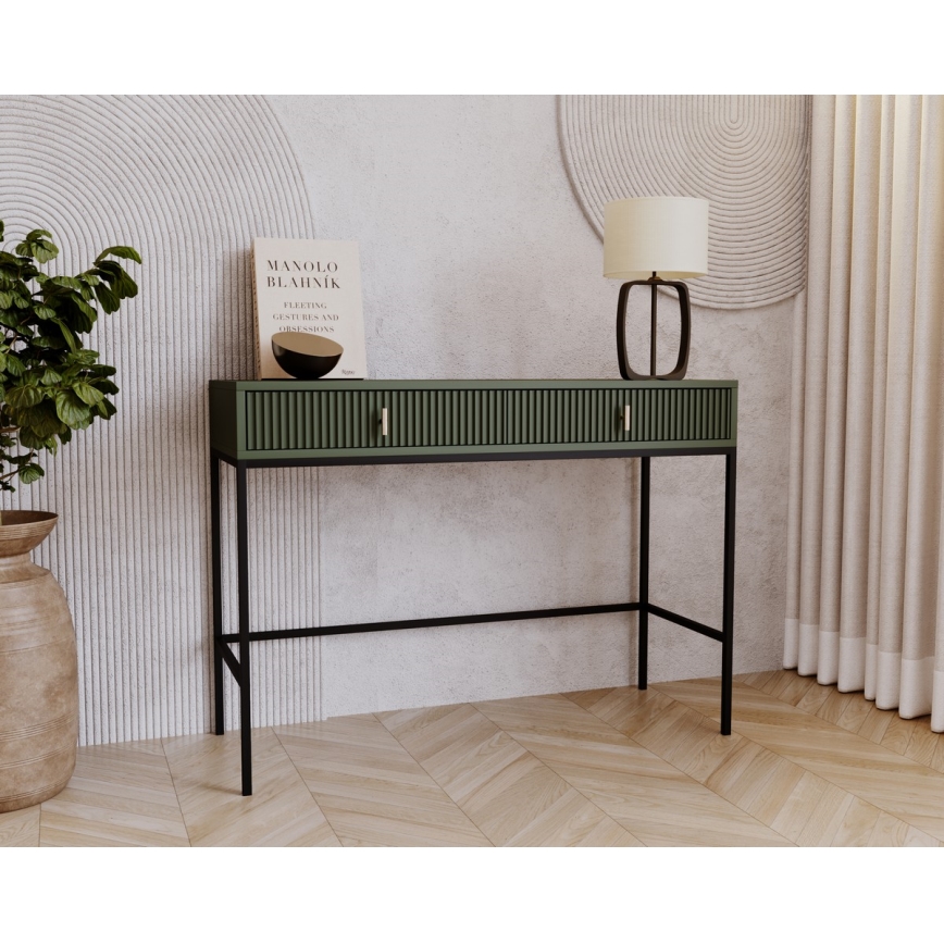 SUE konzolasztal zöld/fekete