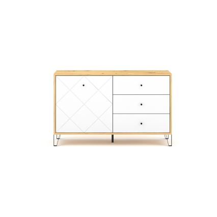SULA komód artisan tölgy/fehér