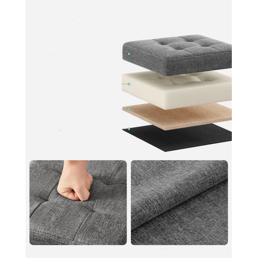 SULTAN puff 30x30 cm szürke