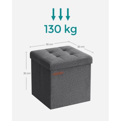 SULTAN puff 30x30 cm szürke
