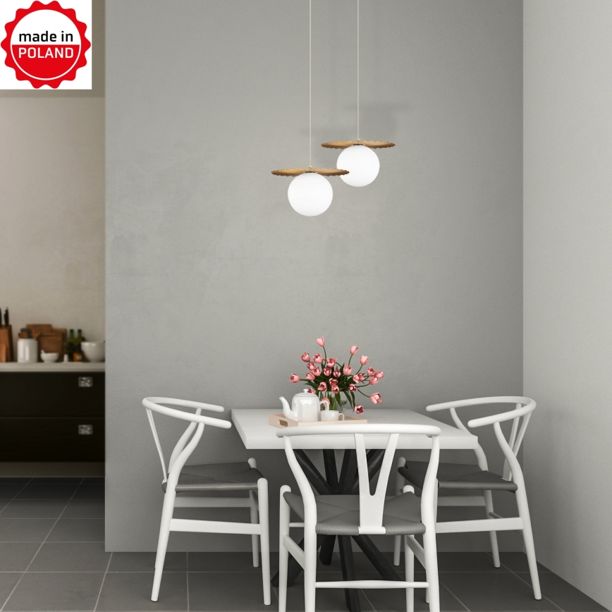 SUNPLISS kábeles csillár 1xG9/10W/230V átmérő 20 cm arany/krémszínű