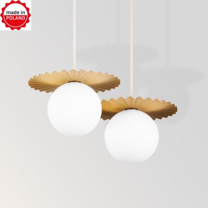SUNPLISS kábeles csillár 1xG9/10W/230V átmérő 20 cm arany/krémszínű
