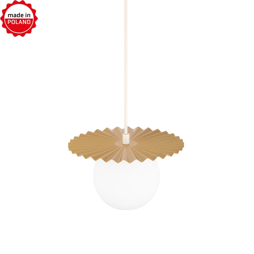 SUNPLISS kábeles csillár 1xG9/10W/230V átmérő 20 cm arany/krémszínű