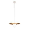 SUNPLISS kábeles függőlámpa 1xG9/10W/230V Ø 35 cm arany/krém
