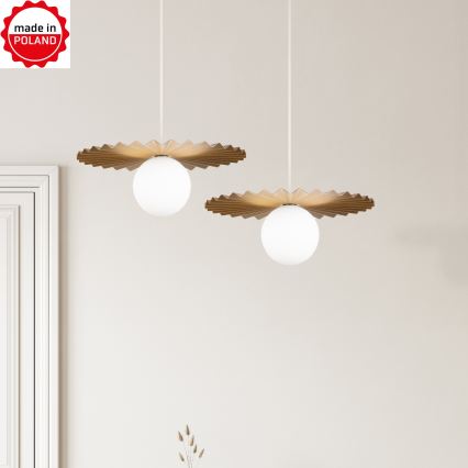 SUNPLISS kábeles függőlámpa 1xG9/10W/230V Ø 35 cm arany/krém