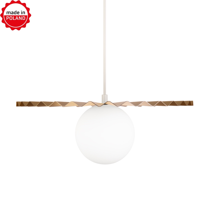 SUNPLISS kábeles függőlámpa 1xG9/10W/230V Ø 35 cm arany/krém