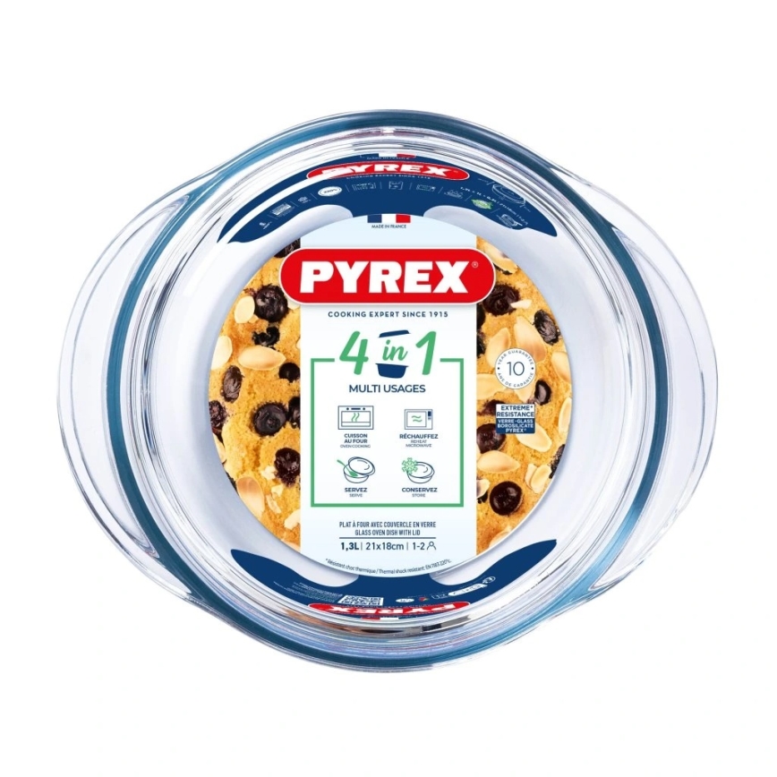 Sütőtál fedővel PYREX 1,3 l