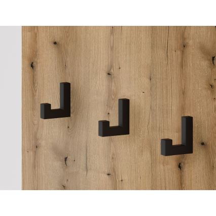 SVEN előszobafal tükörrel, barna/fehér