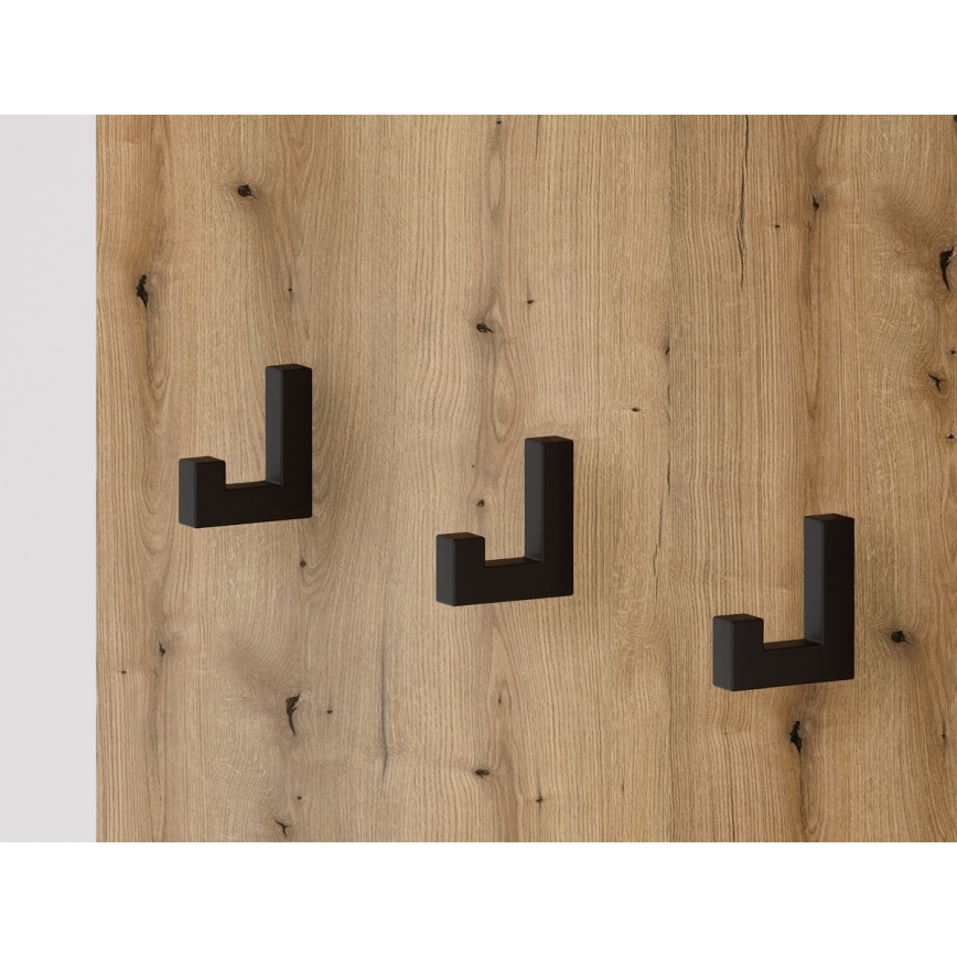 SVEN előszobafal tükörrel, barna/fehér