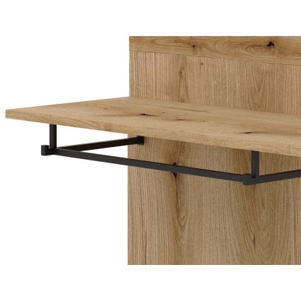 SVEN előszobafal tükörrel, barna/fehér