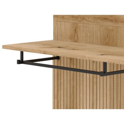 SVEN előszobafal tükörrel, barna/fehér