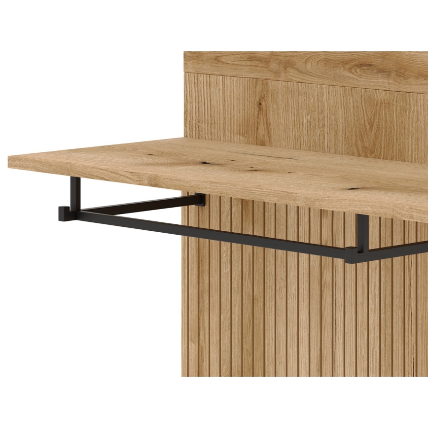 SVEN előszobafal tükörrel, barna/fehér