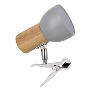 SVENDA csíptetős lámpa 1xE27/60W/230V tölgy/szürke