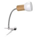 SVENDA rugalmas csíptetős lámpa 1xE27/60W/230V tölgy/fehér