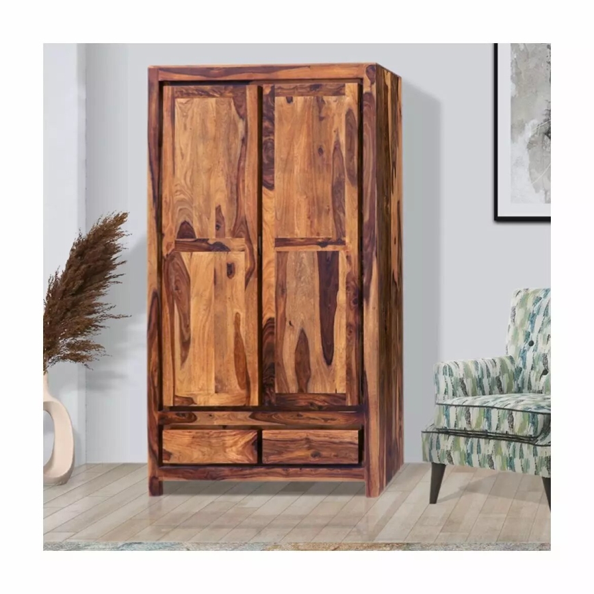 Szekrény GANI 200x110 cm tömör fa/rózsafa