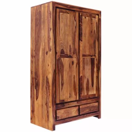 Szekrény GANI 200x110 cm tömör fa/rózsafa