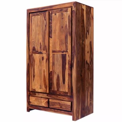 Szekrény GANI 200x110 cm tömör fa/rózsafa