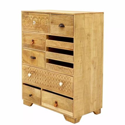 Szekrény MANU 115x90 cm tömör fa/mangó fa