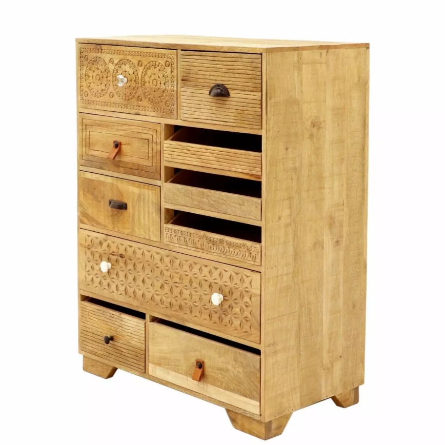 Szekrény MANU 115x90 cm tömör fa/mangó fa