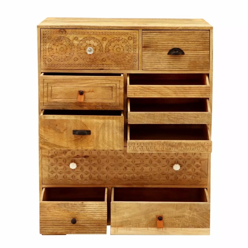 Szekrény MANU 115x90 cm tömör fa/mangó fa