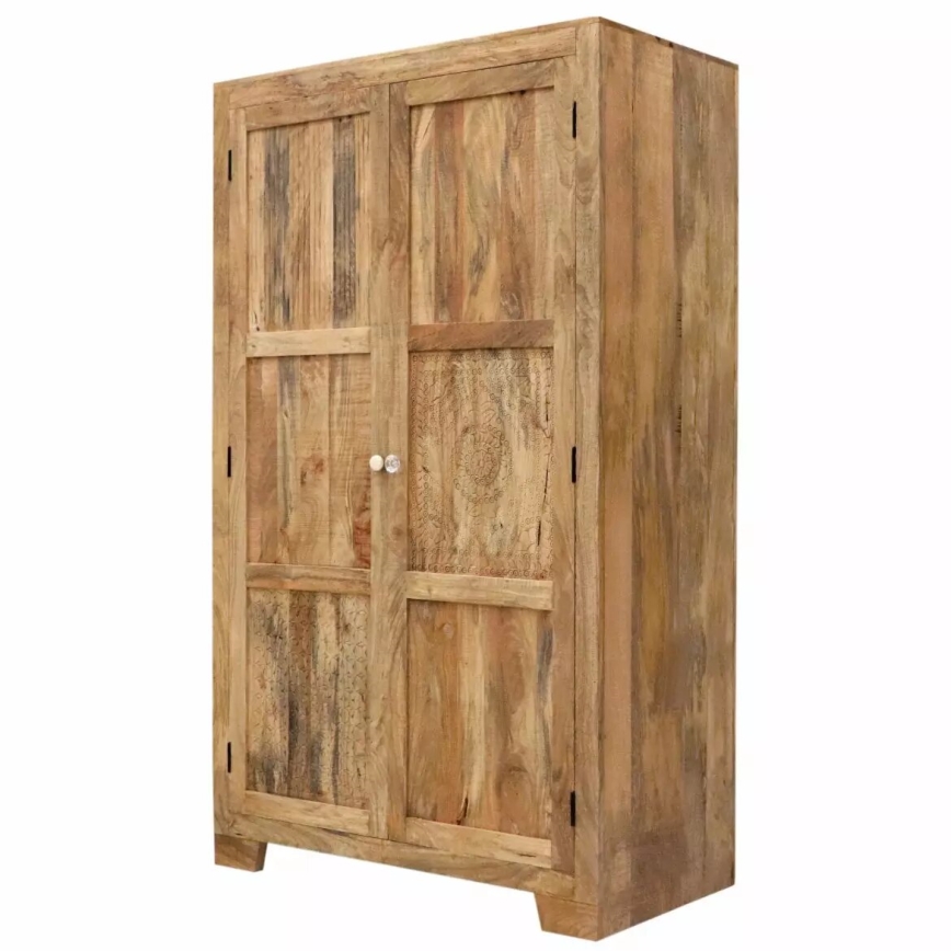 Szekrény MANU 200x120 cm tömör fa/mangó fa