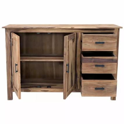 Szekrény RAMI 90x140 cm tömör fa/rózsafa