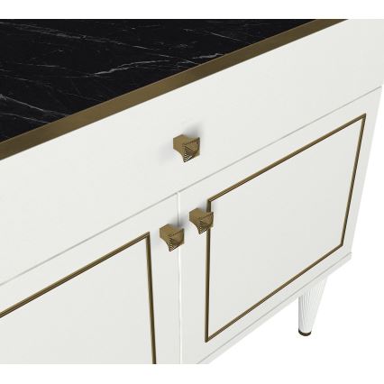 Szekrény RAVENNA 76x90 cm fehér/arany