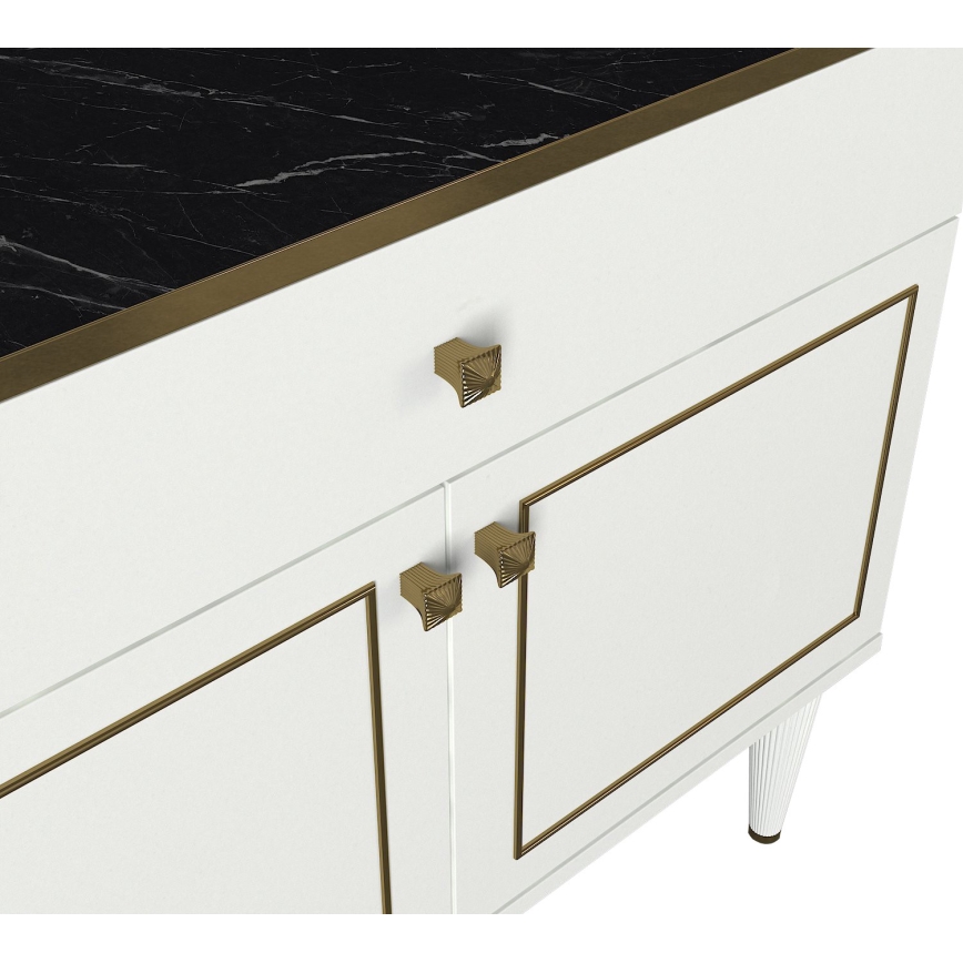 Szekrény RAVENNA 76x90 cm fehér/arany