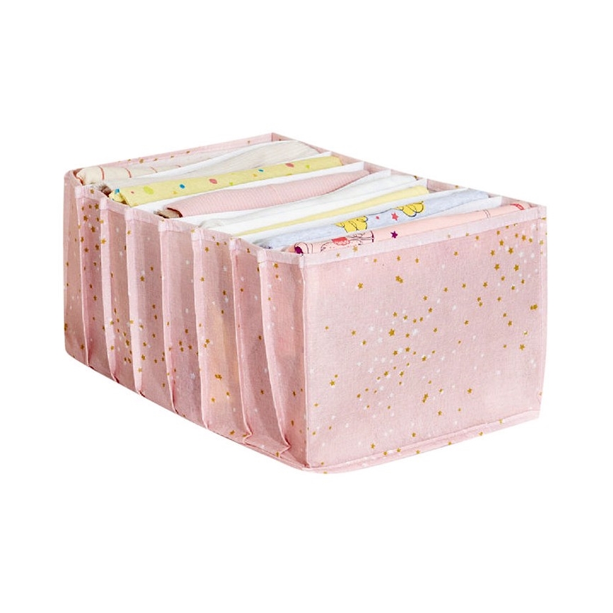 Szekrény rendező 37,5x24,5x17,5 cm rózsaszín