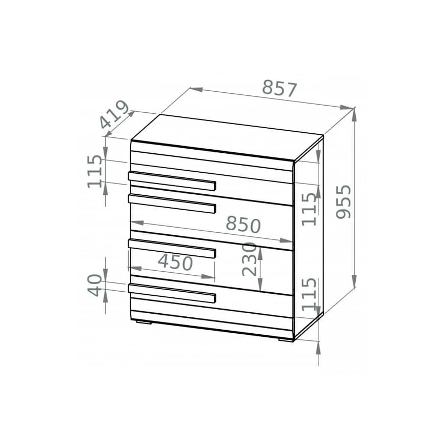 Szekrény SARPA 96x86 cm fehér/barna