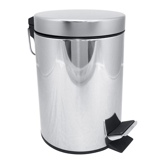 Szemetesvödör 17x25,5 cm, rozsdamentes acél/ezüst