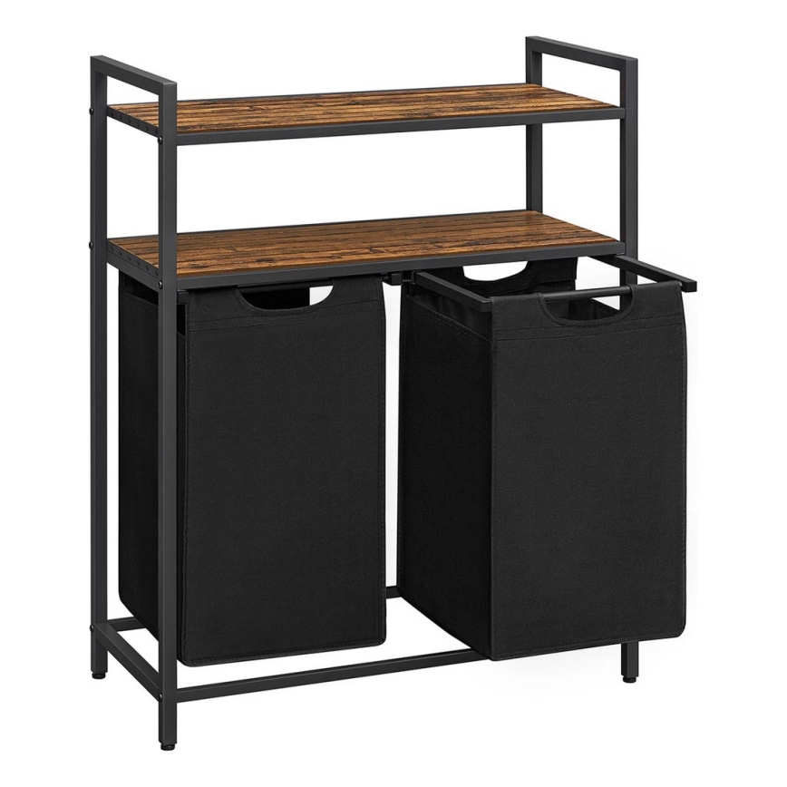 Szennyeskosár REX barna/fekete